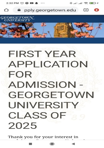 georgetown university application essays