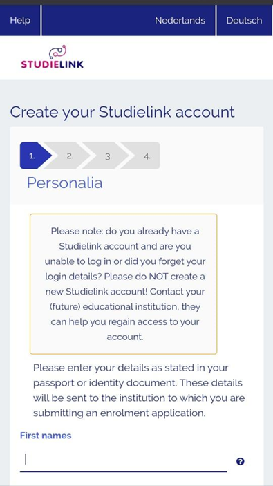 Radboud Application Steps