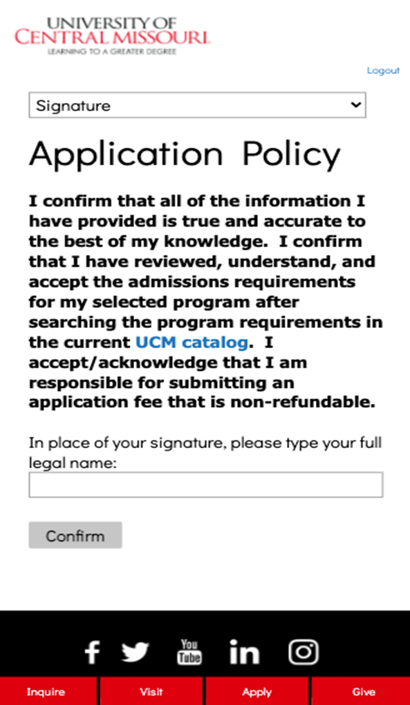 University of Central Missouri Admission 2023 Application Fees