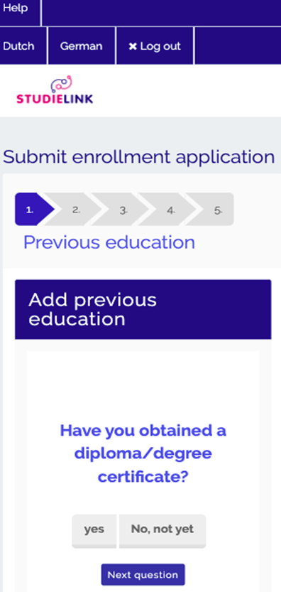 Radboud Application Steps