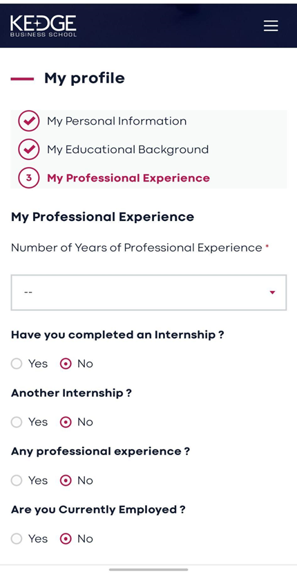 Kedge Application Steps