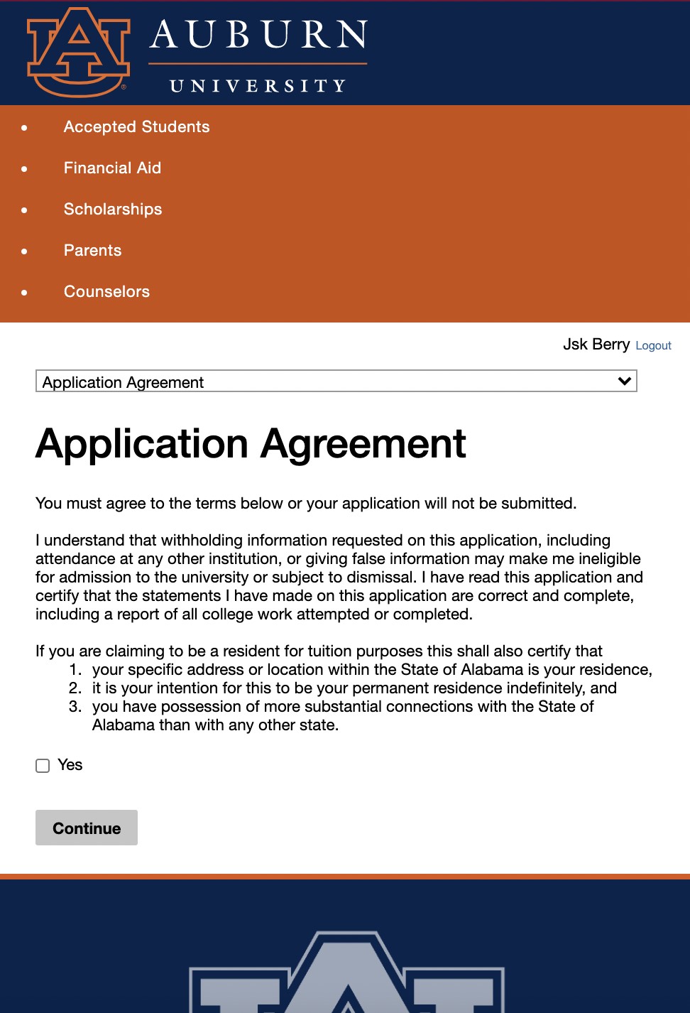 Auburn Application Process 5 