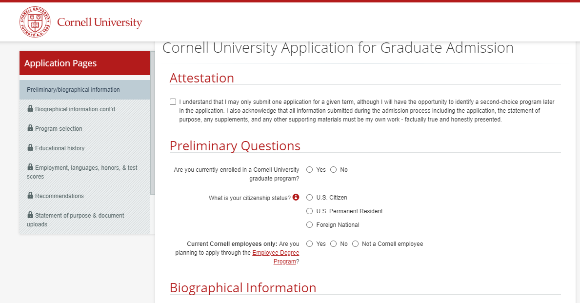 cornell phd application requirements
