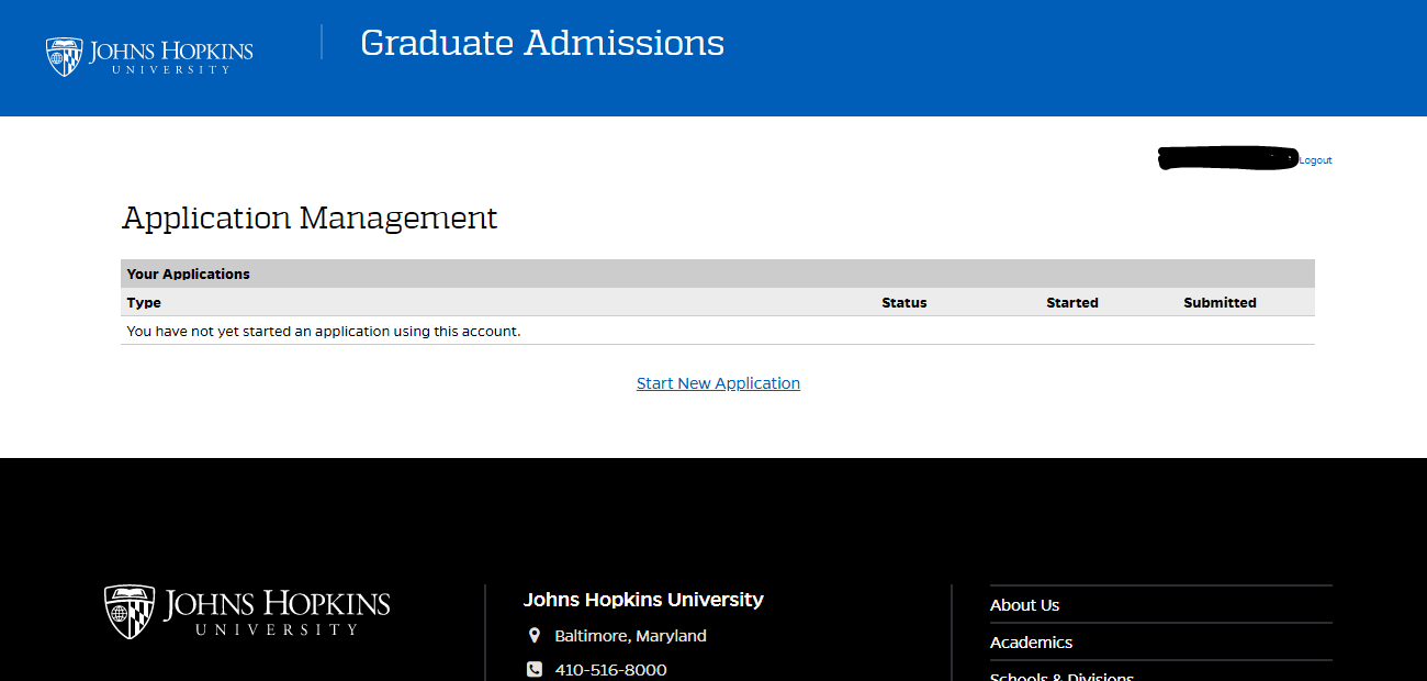 Johns Hopkins University Admission 2023 Application Fees, Deadlines