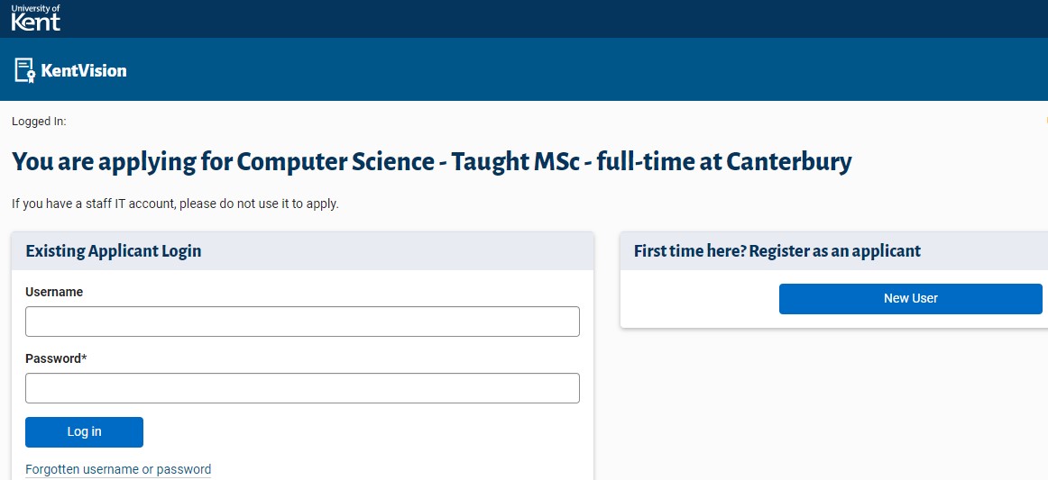 University of Kent Admission 2023 Application Fees, Deadlines