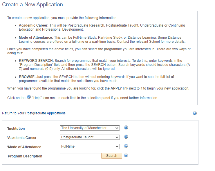 university of manchester phd application login
