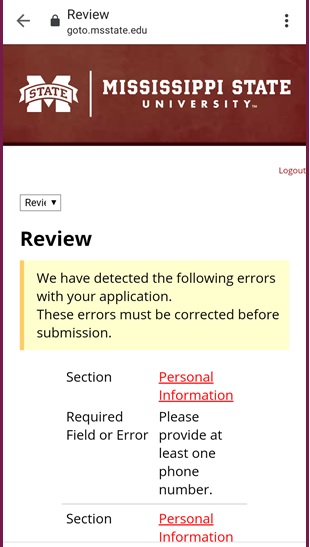 Mississippi State University Admission 2023 Application Fees 