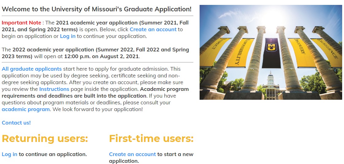 University of Missouri (MU) Admissions 2021 Fees, Entry Requirements