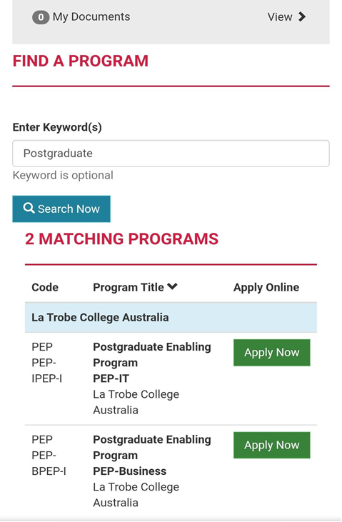 la trobe phd application