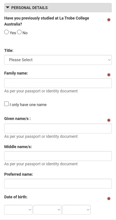 La Trobe College Postgraduate Application Steps