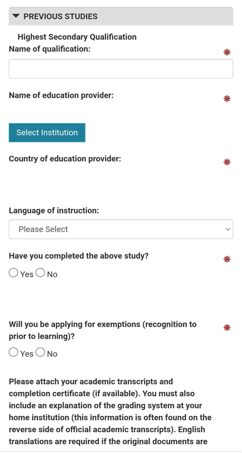 La Trobe College Postgraduate Application Steps