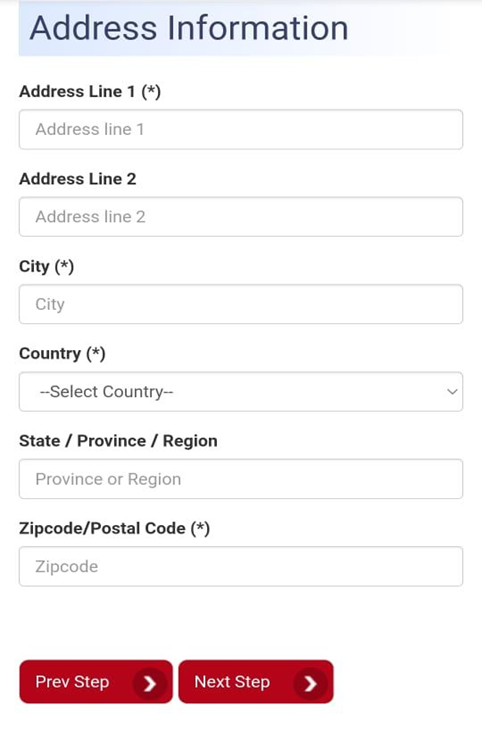 Stratford Application Steps