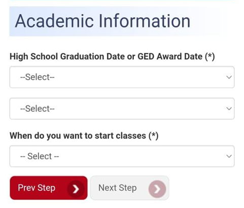Stratford Application Steps