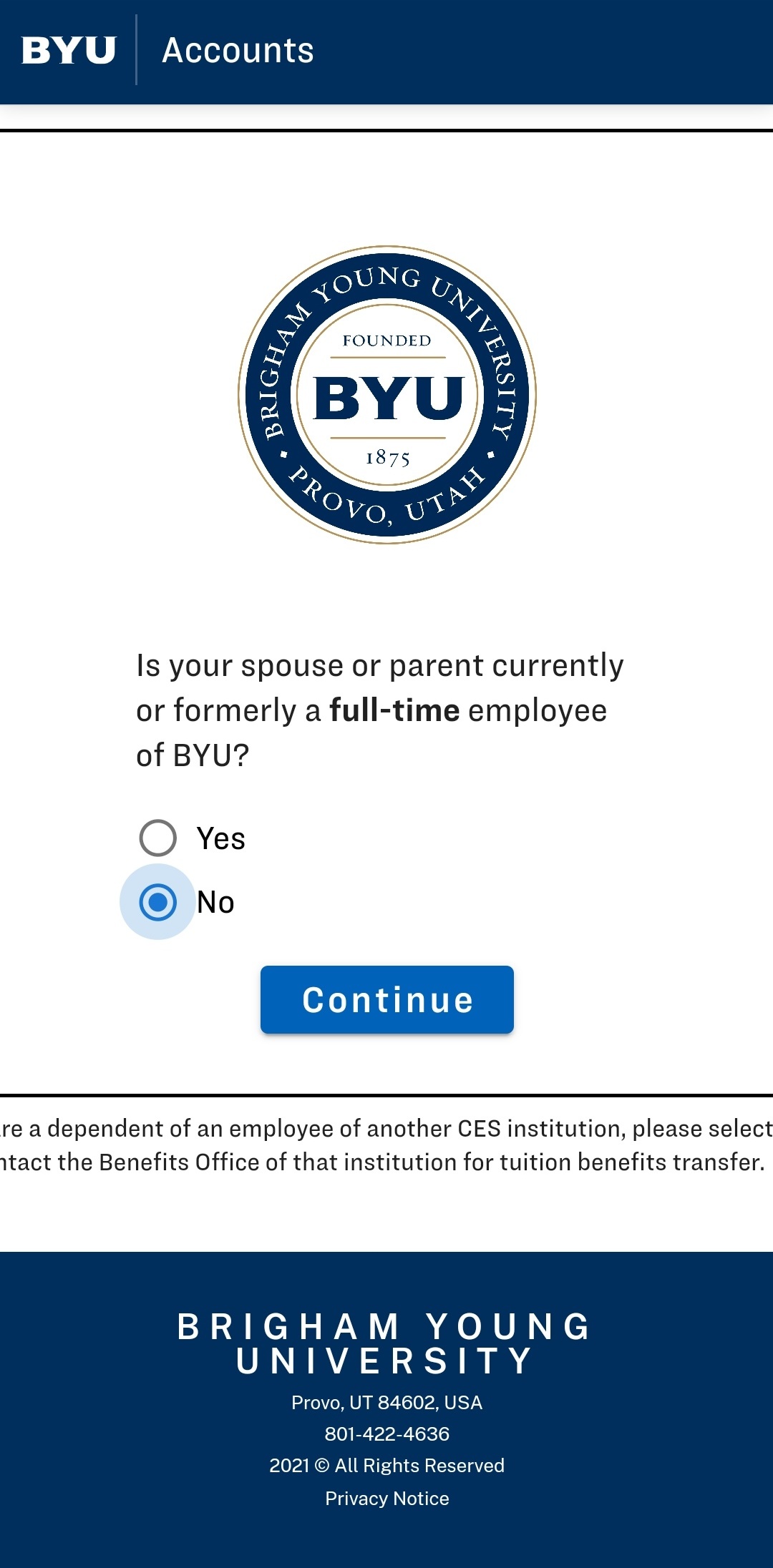 Brigham Young University (BYU) Admission 2023 Application Fees