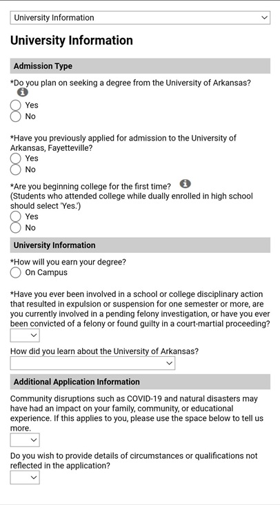 U Of Arkansas UG Application Process 5 